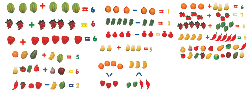 逼真水果蔬菜磁性計(jì)算教具